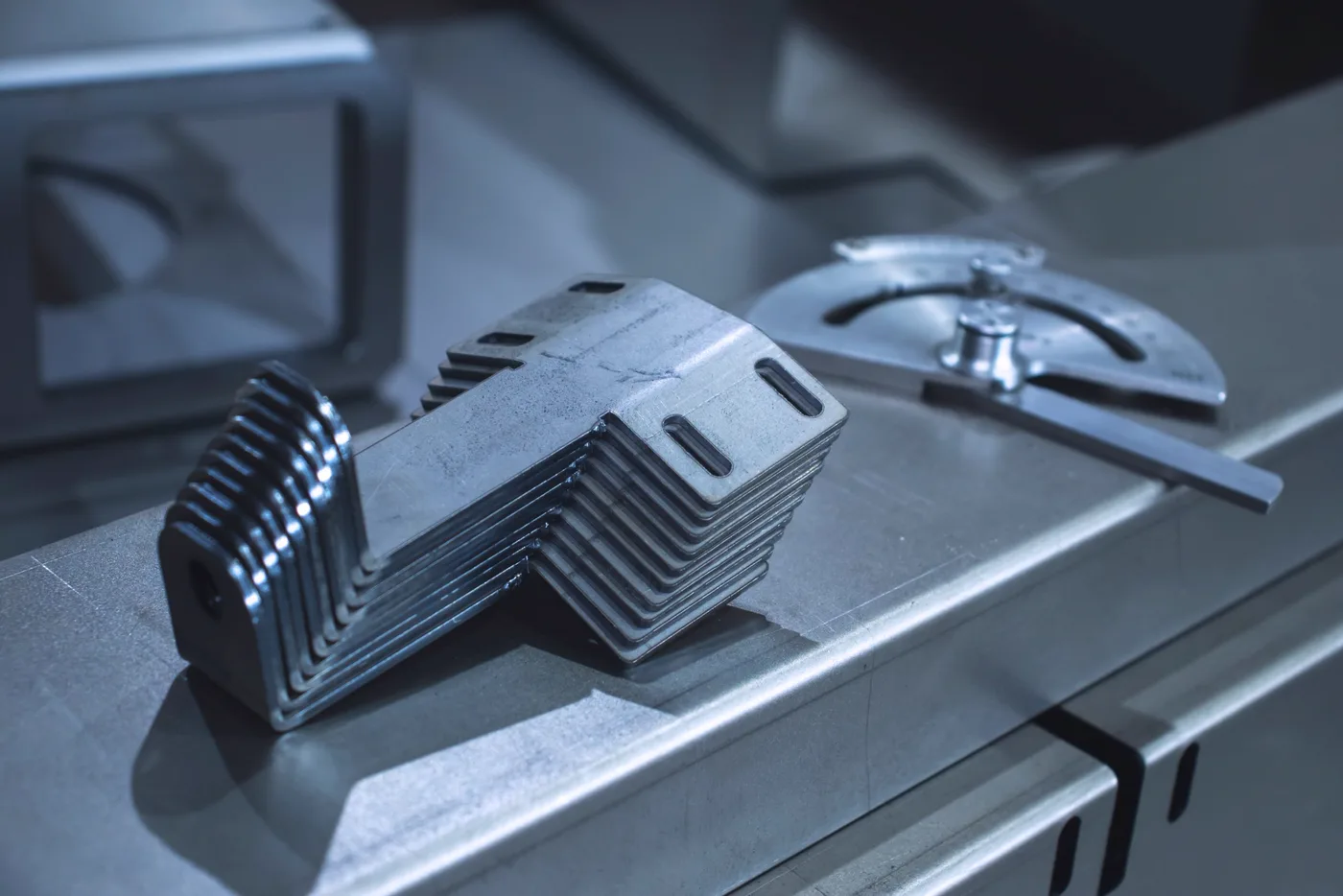 Laser-cut and formed steel brackets
