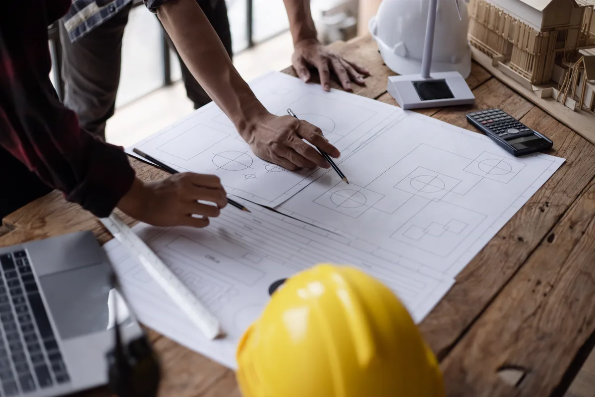 Custom metal components for a construction project